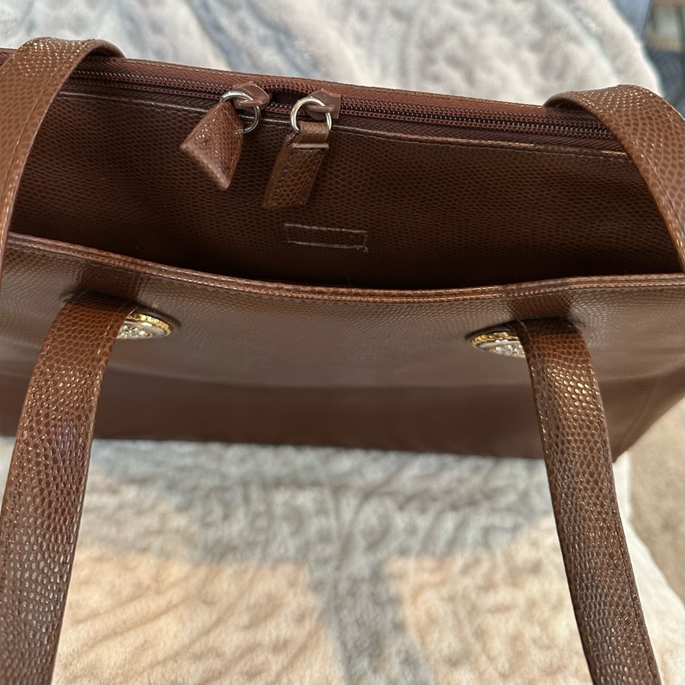 ✨EUC✨Coldwater Creek Brown Pebbled Laptop/ Tablet Travel Bag - Picture 5 of 16